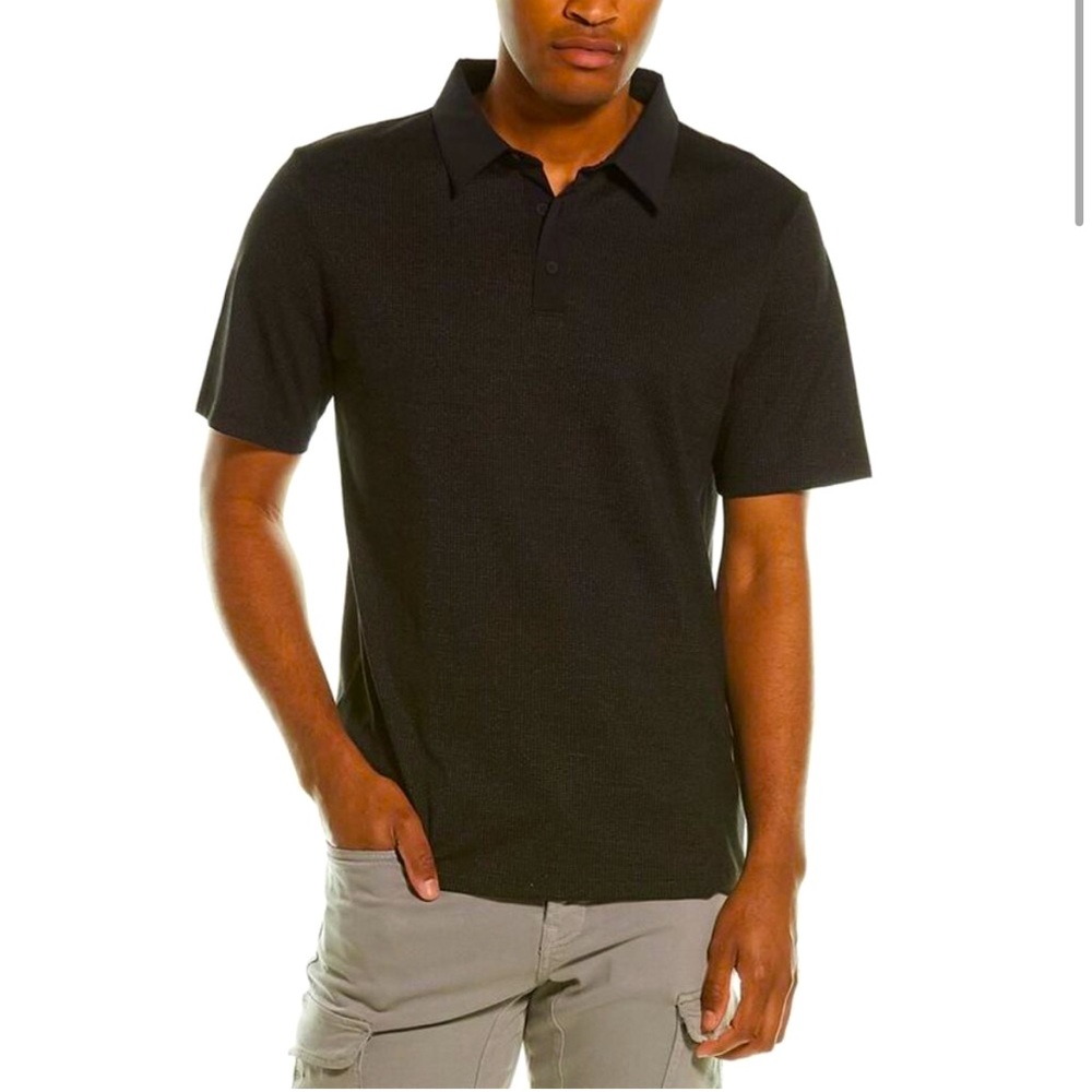 Theory Men's Black Polo Shirt Cotton Blend Size XL